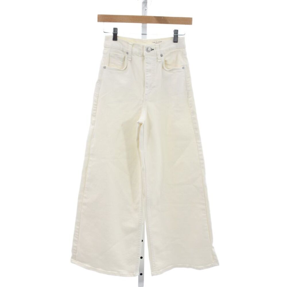 Rag & Bone Womens Cropped Ivory Cotton Jeans Size 24